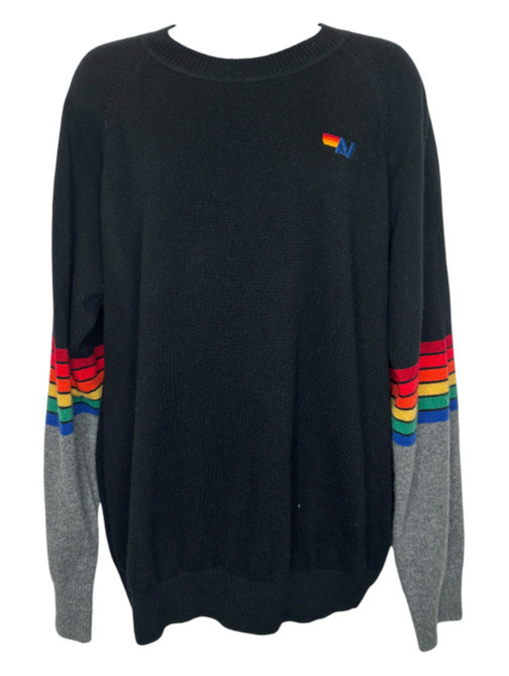 Aviator Nation Rainbow Stitch Cashmere Sweater